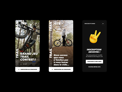 Look trail contest website contest cycle cycling game mobile mountain bike outdoor sport ui ux webflow website