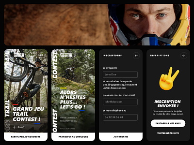 Look trail contest website contest cycle cycling game mobile mountain bike outdoor sport ui ux webflow website