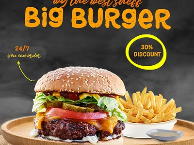 Fast Food Banner banner branding fastfood graphic design photoshop sale