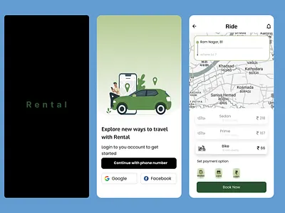 Taxi Rental app design app logo ui