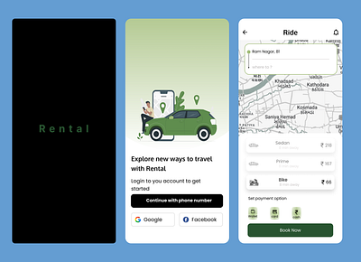 Taxi Rental app design app logo ui