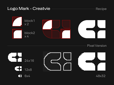 Logo Mark - Creatvie branding creative creatvie ctvie logo logo mark logo recipe pixel logo symbol