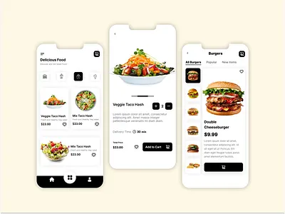 Food App Design app design delivery app design e commerce app food app design ui design user interface design