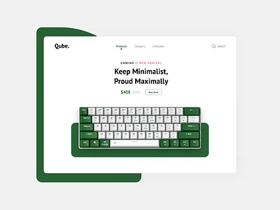 DailyUI Challenge 003 - Landing Page (Qube) app branding clean daily ui daily ui 003 design figma flat illustration logo minimal ui vector website