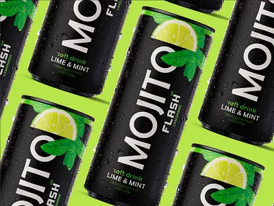 MOJITO SOFT DRINK SODA CAN DESIGN. branding design drink graphic design logo mockup mojito mojito drink mojito soft drink package design packaging soda can soda drink vector