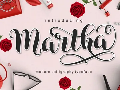 Martha Font calligraphy fonts handwritten fonts modern fonts signature fonts wedding fonts