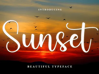 Sunset Font 3d animation branding font fonts graphic design logo motion graphics ui