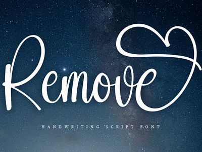 Remove Font 3d animation beauty font branding graphic design invitation font logo motion graphics script font ui wedding font