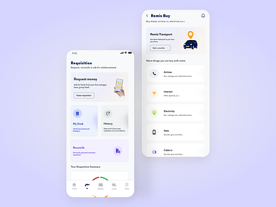 Requistion and Bill Payment | Remis africa app design graphic design illustration product design typography ui ux