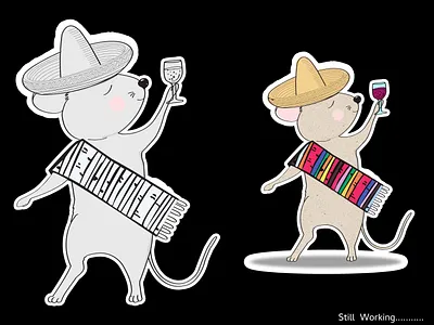 Illustration Of a Mice designs graphic design illustration vector