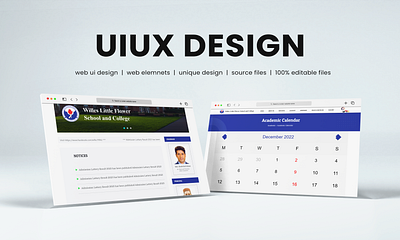 School and College management website UI design branding college design graphic design landing page minimal new design notice page page design premium design product design school simple design student teacher ui ui design uiux vector
