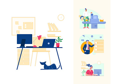 Work Space christmas vector illustration design flatcharakter flatillustration flatvector freelanceillustrator graphics illustration illustrationforwebsite