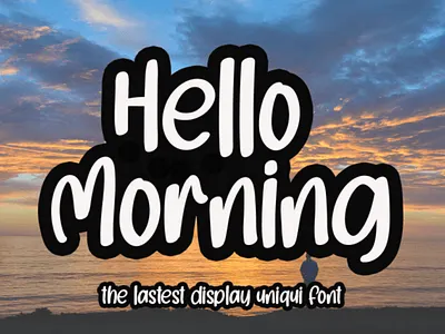 Hello Morning Font 3d animation branding graphic design logo motion graphics ui