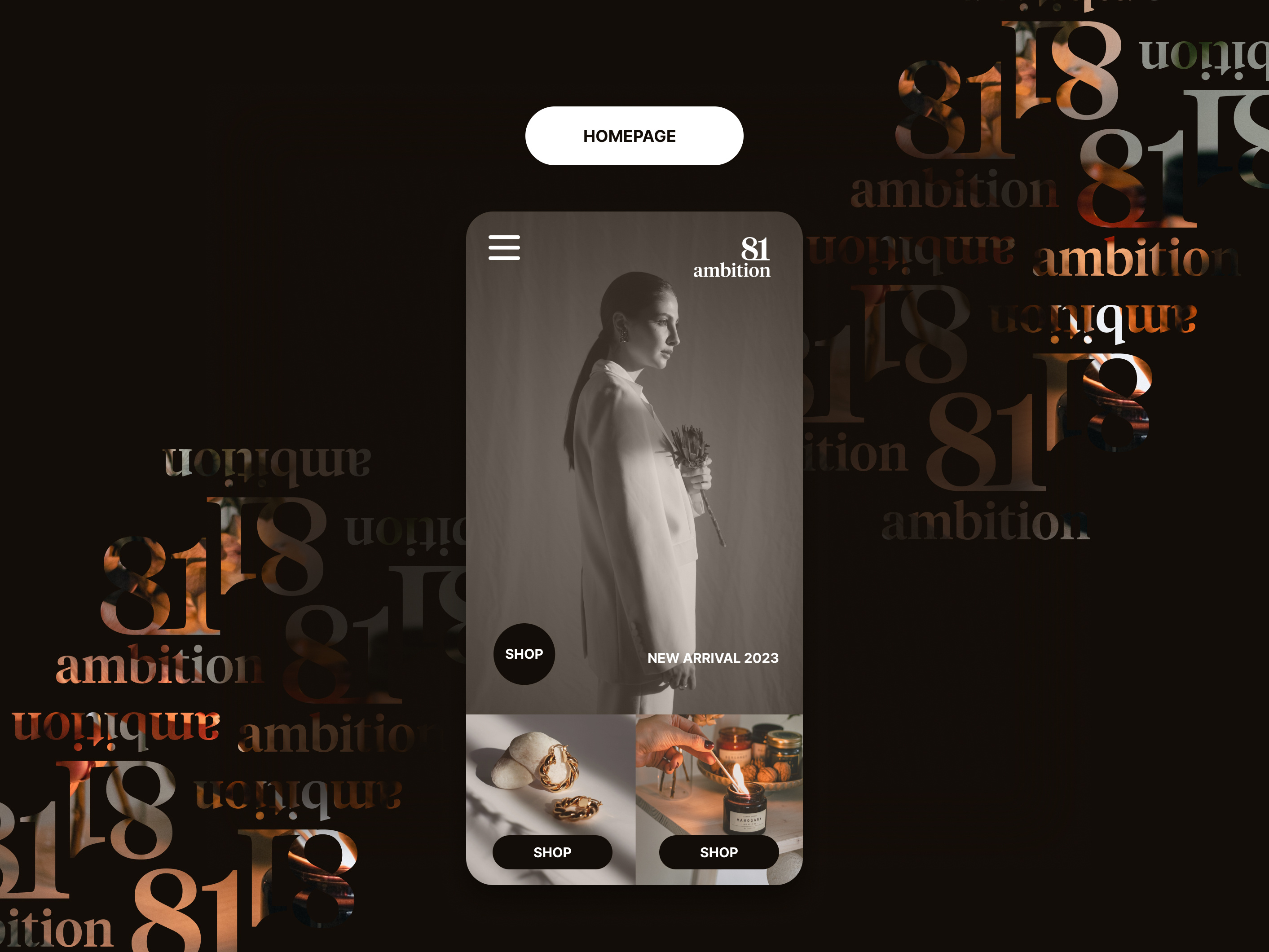 Dark mode - mobile menu online store 2023 animation branding burger dark mode ecommerce landing logo mobile motion graphics shop store trends 2023 ui web website