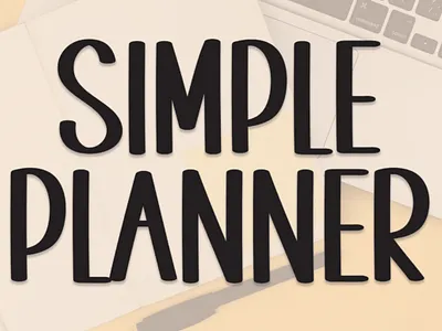 Simple Planner Font 3d animation branding font graphic design logo motion graphics ui