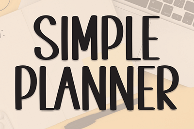 Simple Planner Font 3d animation branding font graphic design logo motion graphics ui