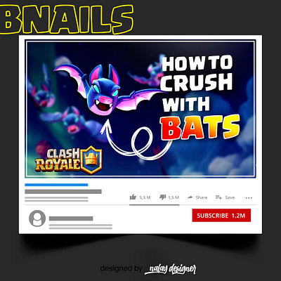 Clash Royale thumbnail designed by nafaydesigner. anime attractive designs design designs fiverr freelancer gaming thumbnails graphic design nafaydesigner needdesigner posts reelcovers socialmedia thumbnails videocovers youtubethumbnails