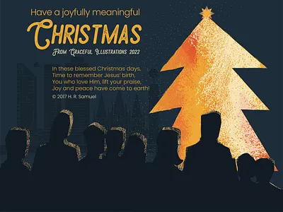 Have a joyfully meaningful Christmas everyone! birth of jesus christ christmas digital art drawing festive season illustration jesus christ people tree