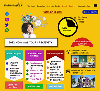 Creativity Summary of a year design typography ui