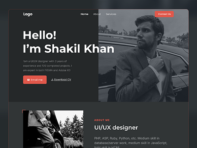 Portfolio Website UI app app design app ui design illustration logo portfolio website ui ui ui ux ui ux design website ui