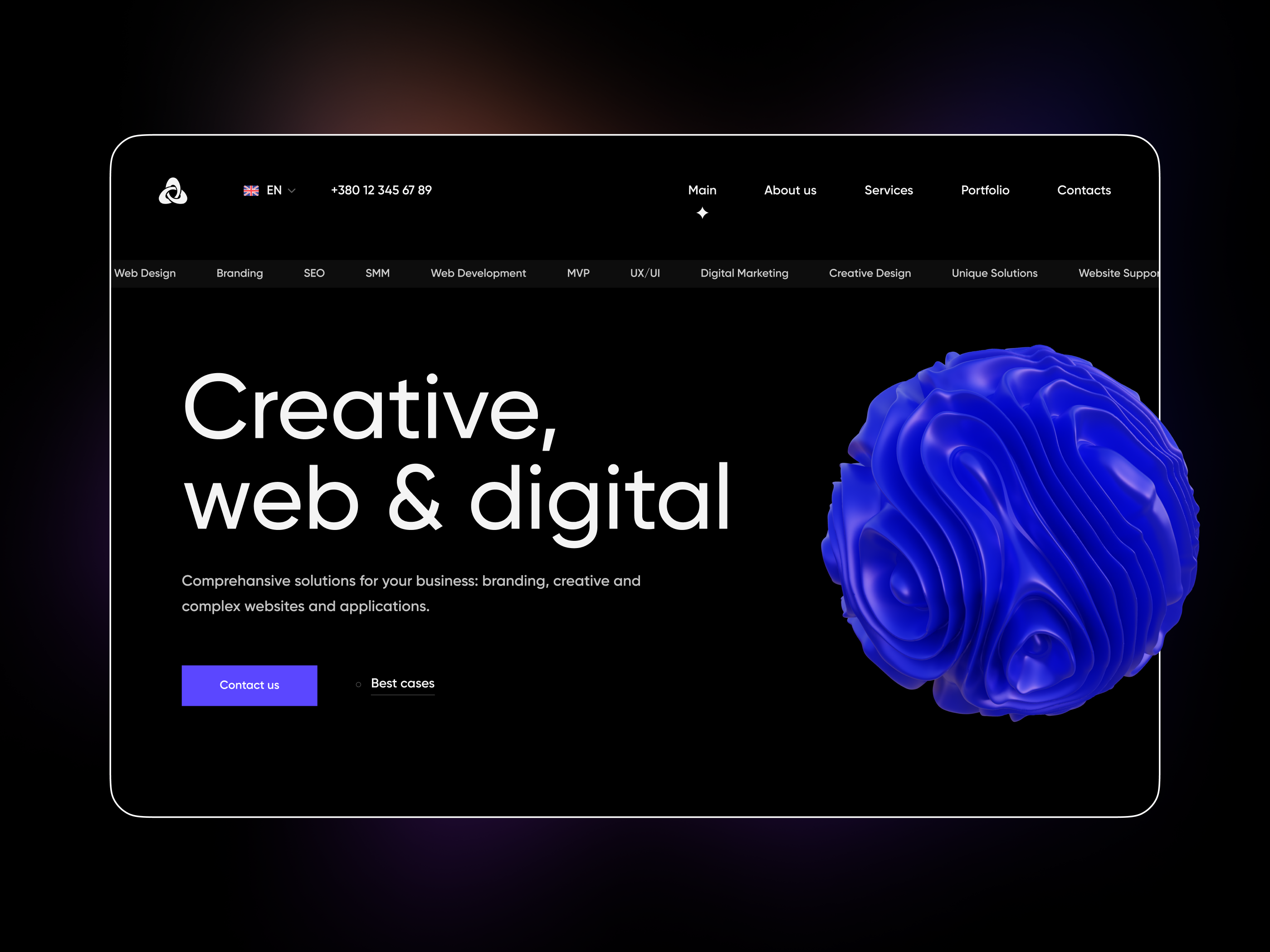 Unit Digital Agency ui/ux web design, development & branding👾 3d agency animation branding design digital landing logo mobiledesign ui uidesign uiux ux uxdesign web web design