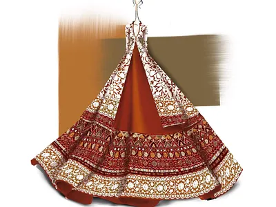 Indian bride design illustration
