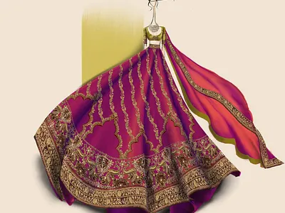 Indian bride design illustration