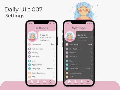 Daily UI : 007 | Settings 100 day challenge day 007 design settings ui ui challenge