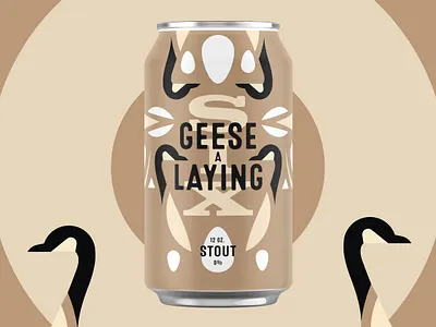 12 Days of Christmas - Day 6 12 days of christmas 6 geese a laying beer illustration