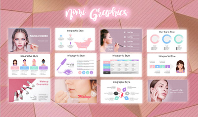 Makeup & Cosmetics PowerPoint Presentation Design business cosmetics google slides graphics infographics makeup pitch deck powerpoint powerpoint presentation presentation