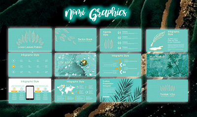 Linear Leaves Pattern PowerPoint Presentation Design google slide pitch deck powerpoint powerpoint presentation presentation presentation slides slide