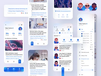 Small program - Science Bang 3d app color design iphone reading ui ux