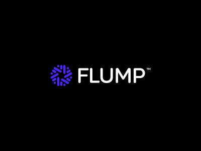 flump logo badge blue brand branding design f f letter flutter logo monogram