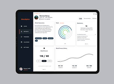 Patient Profile analytics data design healthcare patient profile profile ui