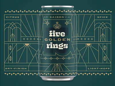 12 Days of Christmas - Day 5 12 days of christmas beer christmas design illustration