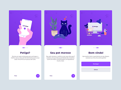 Onboarding branding design illustration logo mobile onboarding purple ui ux