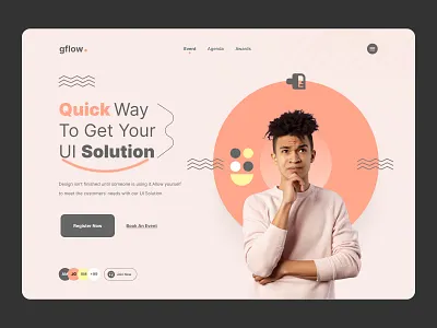 Hero Banner UIUX banner clean graphic desiign header hero landing page landingpage minimal product solution ui ui ux user experience ux web design web ui website