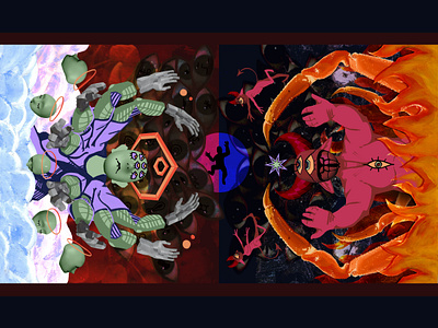 Gods Nor Demons alternative character collage design digital editorial gritty grungy illustrated illustration multi media multi media multimedia punk surreal