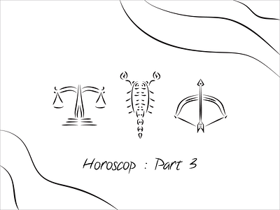 Horoscope Icon : Part 3 illustrator