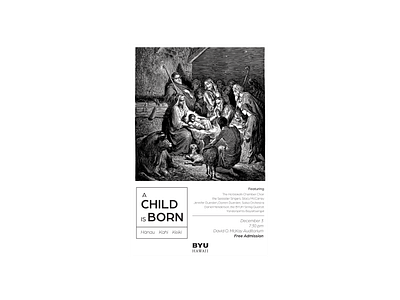 A Child is Born poster christmas design graphic design illustration poster