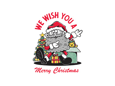 We Wish You a Merry Christmas branding cartoon christmas design graphic design illustration logo mascot santa claus vector