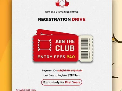 Registration Drive Poster branding design graphic design illustration ui