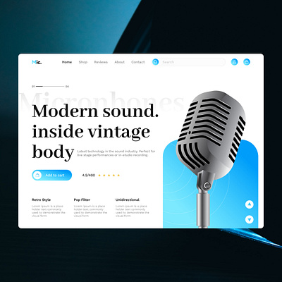 Mic - Modern Sound design figma graphic design ui ux webdesign