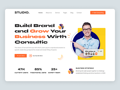 Agency Website Design agency branding business clean company consulting agency creative agency design digital agency hero homepage landing page landing page design logo minimal studio ui ux webdesign website
