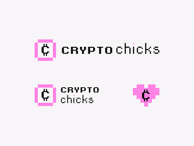 Crypto Chicks Logo Set blockchain brand identity branding crypto cryptocurrency graphic design logo design non profit pixel tech company technology