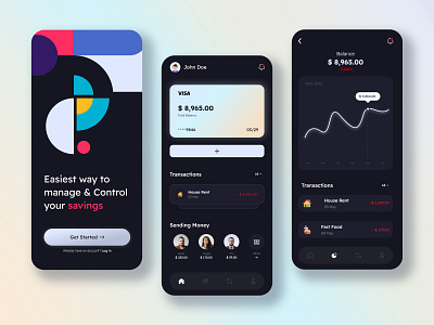 Personal Finance Mobile App UI app design finance graphic design mobile mobileapp ui