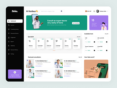 Telemedicine Dashboard Design appointment booking system dashboard dashboard ui design doctor e medicine health health care health service healthcare medical medicine minimal online treatment pixency telemedicine treatment ui design ux design