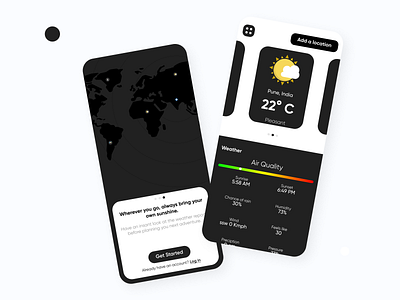 Weather App UI app application design ui ux weather