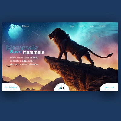 Forest Thinkers animals branding design forest graphics image logo motion design slider ui ux