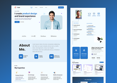 Portfolio Website UI Design designer portfolio homepage landing page personal portfolio portfolio portfolio website web website website design website portfolio